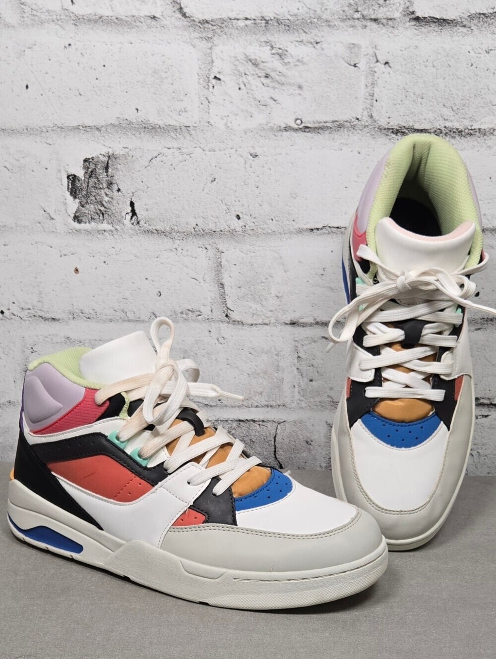 Zara Colorblock High Top Sneakers Women EU 42 Chunky Streetwear